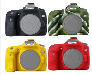 

Soft Silicone Rubber Camera Protective Body Case Cover For Canon 1DX 1DX 2 5D4 6D2 5D3 SR 80D 5DIV 6DII DSLR Camera Bag