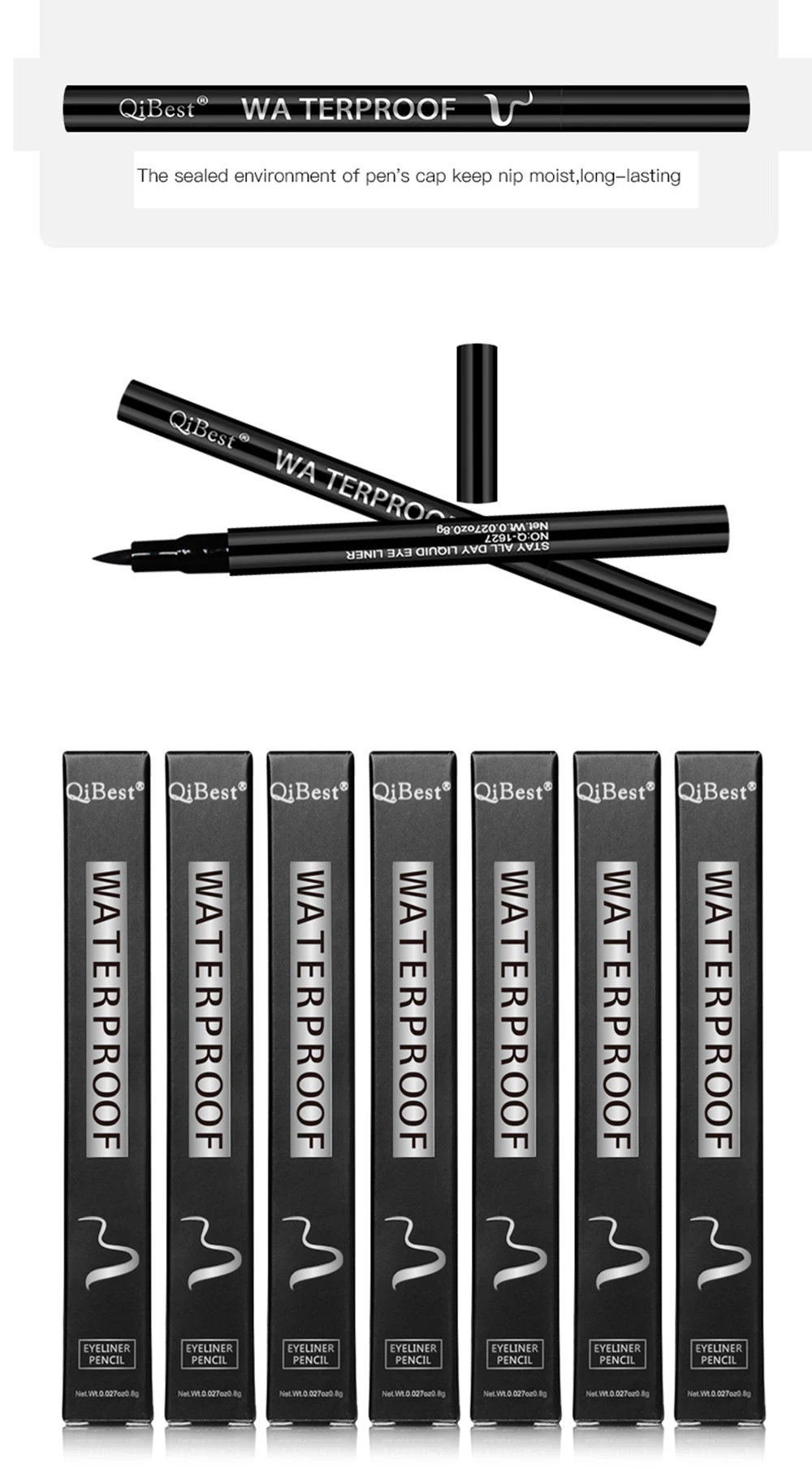 2017 Fashion Professional Makeup Liner Waterproof Long Lasting Eye Liner Pen Tools Cheap Makeup Balck Liquid Eyeliner Pencil (9)