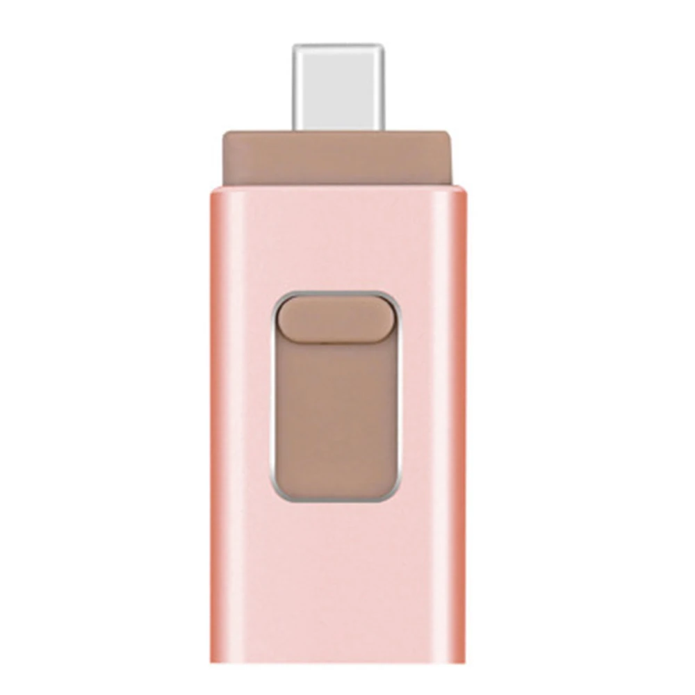 Флэш-накопитель USB-OTG освещение Android Тип-C USB3.0 4-в-1 внешнее запоминающее устройство для iPhone/iPad/iPod/Android/Компьютеры(64 ГБ