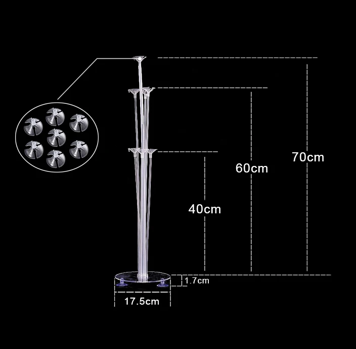 7 шт./компл. подставка для воздушных шаров палка Пластик шар опорный стержень, воздушные шары, принадлежности для детей День рождения Свадебные украшения поставки