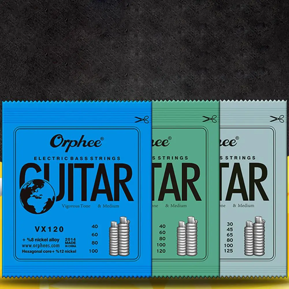 

Dragonpad Orphee VX Series 4/5/6 pcs Electric Bass Strings Hexagonal Steel Nickel Alloy Wire Medium Light Strong Bass Strings