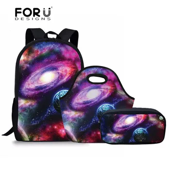 

FORUDESIGNS School Backpacks for Boys Galaxy Space Cosmos Pattern Children Backpacks for Kids Bags Satchel Schoolbag Rucksack