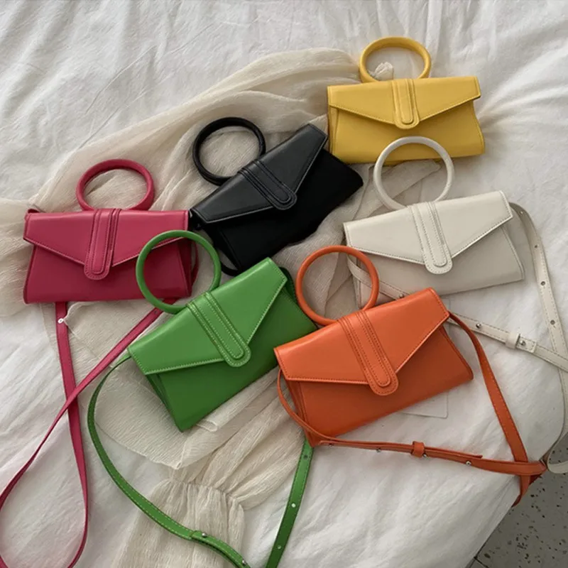 

2019 new candy color ring handbag mini shoulder diagonal Women Bags Purse Solid Color Hand bags Fashion femme Crossbody Bag
