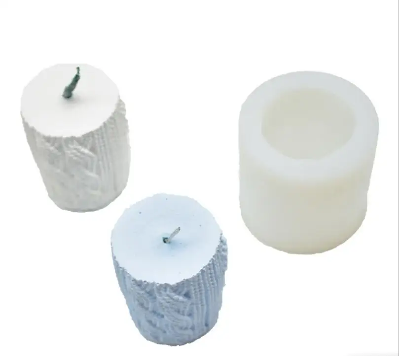 3D пряжа колонна форма пластырь для ароматерапии помадка глина силиконовая форма для изготовления свечей