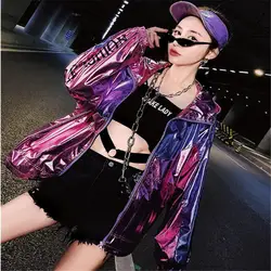 2019 новый бренд Женская мода Свободный Хип-хоп индивидуальный Pin-цвет с буквенным принтом яркая шляпа пальто в Европе и Америке