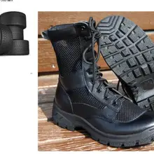 Летние мужские военные ботинки botas hombre армейские ботинки кожаные Легкие уличные высокие сетчатые дышащие боевые тактические сапоги