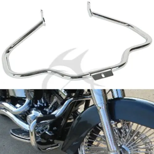 Chrome Black Engine Guard Bar For Harley Fatboy Heritage Softail Springer 00 17 FLSTNSE FLSTN FLSTF