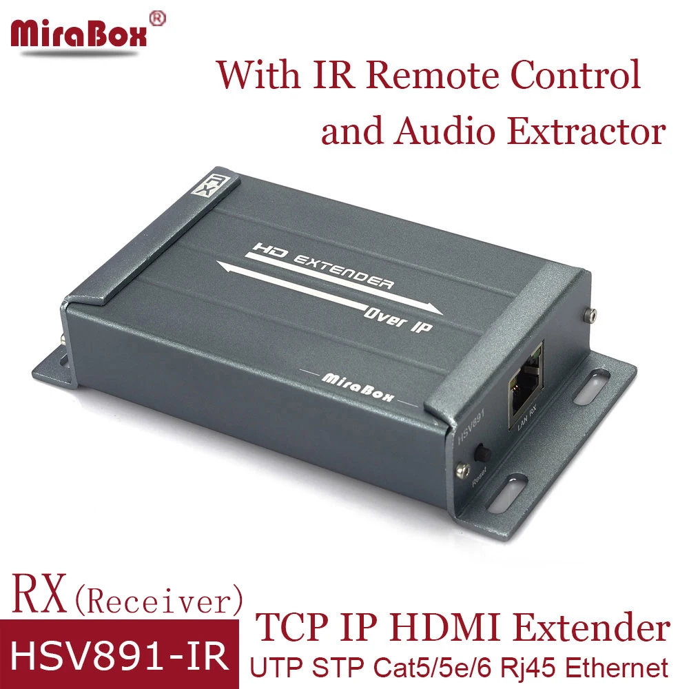 RX HSV891 IR HDMI удлинитель Cat5 с ИК пультом дистанционного управления Ethernet приемник по