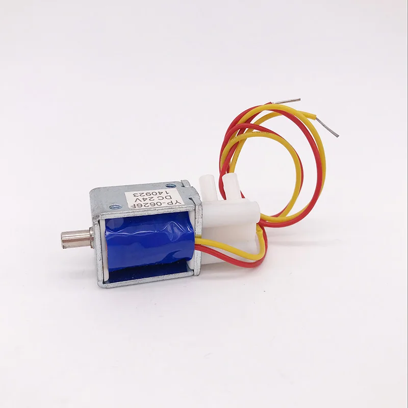 

3 way Plastic Micro Solenoid valve port 2mm 6V DC 12V 24V Lead wring type Release valve exhaust discouraged YP-0626F