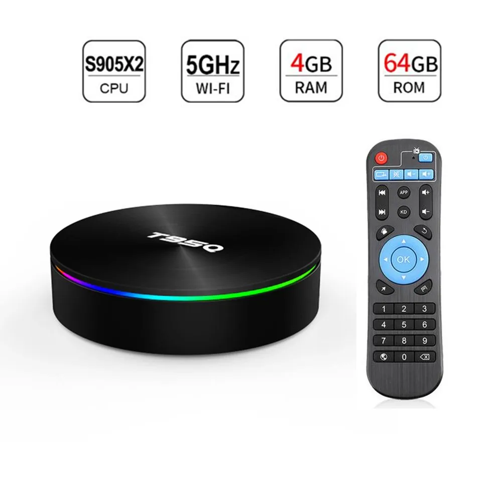T95Q 4GB 64GB Android 8.1 LPDDR3 Amlogic S905X2 TV BOX Quad Core 2.4G&5GHz Dual Wifi BT4.1 1000M H.265 4K Media Player Smart Box T95Q 4GB 64GB Android 8.1 LPDDR3 Amlogic S905X2 TV BOX Quad Core 2.4G&5GHz Dual Wifi BT4.1 1000M H.265 4K Media Player Smart Box