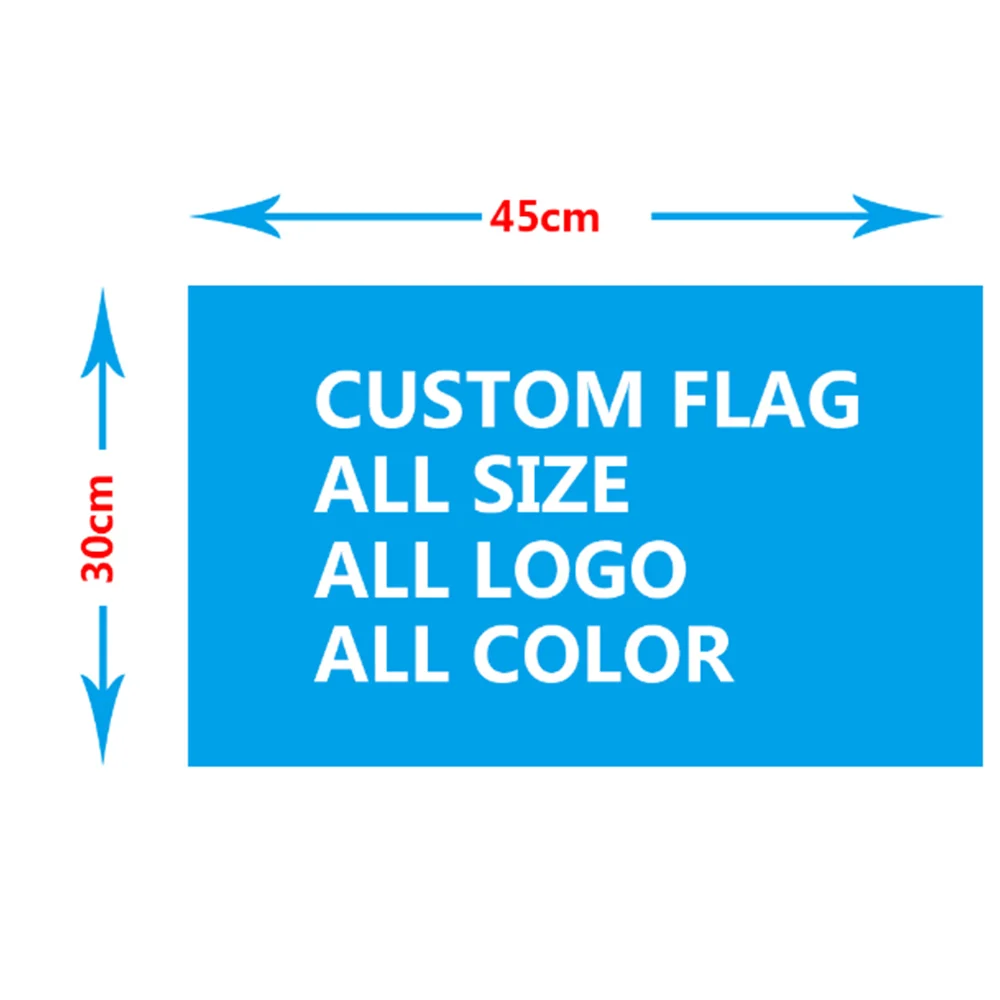 

custom Flag 30x45cm custom top any design any logo polyester 100D single side Banner no grommet
