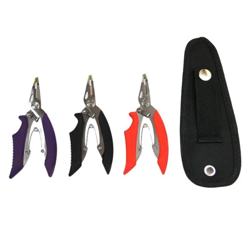 

Stainless Steel Curved Multi-Function Fishing Plier Rubber Handles Tools JULY19