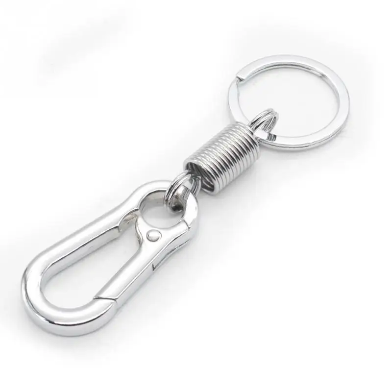 

Hot Sale Small Stainless Dteel Gourd Buckle Carabiner Keychain Waist Belt Clip Anti-lost Buckle Hanging Retractable Keyring