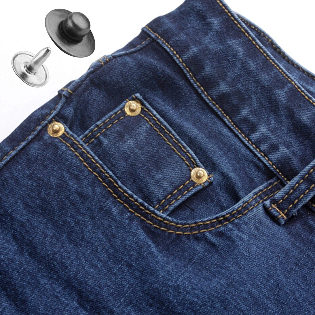  200 Sets Rivets Fasteners Studs Buttons Sewing Jean Denim Leather Craft 8mm