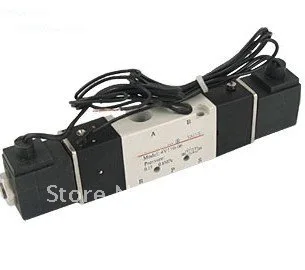 

High Quality 1/8'' Dual Coils 24V 4V120-06 2 Coil 5 Way Pneumatic Solenoid Valve Free Shipping