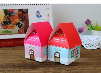 

Creative Sweet Candy Box Foldable Gift Box With Matte Bronzing Process Paper For Wedding 50pcs