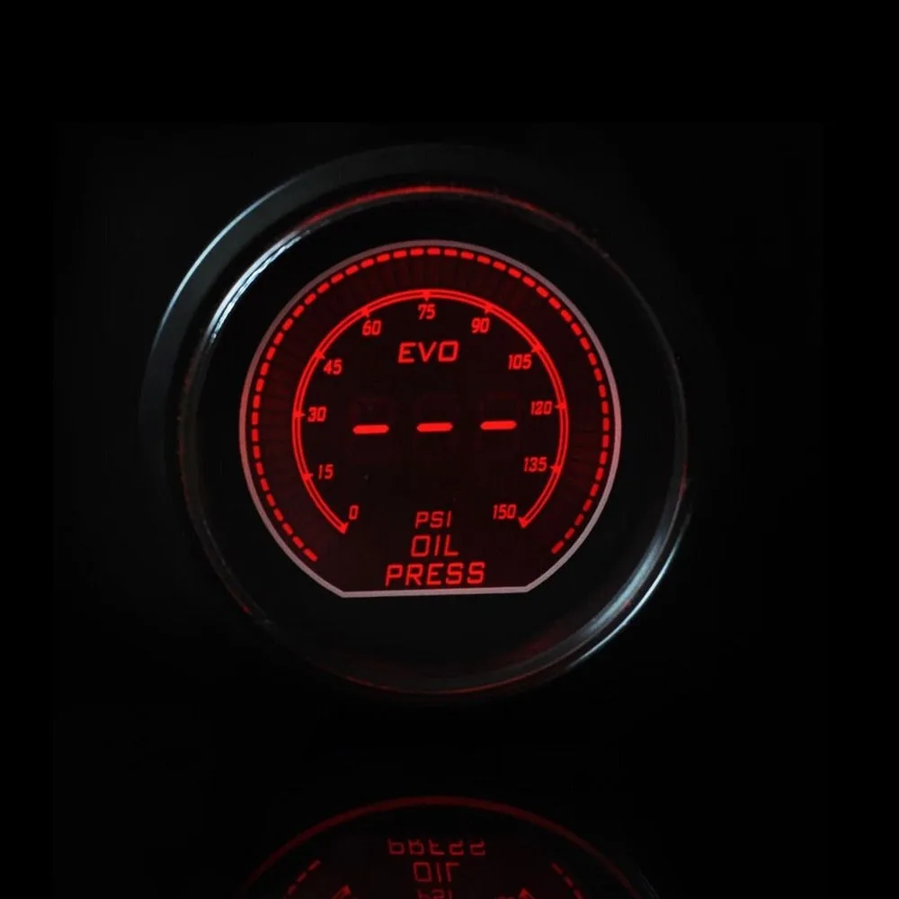 52 мм Автомобильный манометр давления масла Psi DC 12 В Авто Синий Красный светодиодный светильник оттенок объектива измерительные приборы Цифровой топливный пресс метр Манометр с датчиком