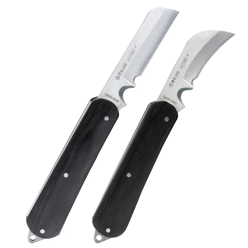 LAOA Stainless Steel Cable Cutter Wire Stripping Professional Electrician Knife Tools wooden handles Folding Knife LAOA Stainless Steel Cable Cutter Wire Stripping Professional Electrician Knife Tools wooden handles Folding Knife