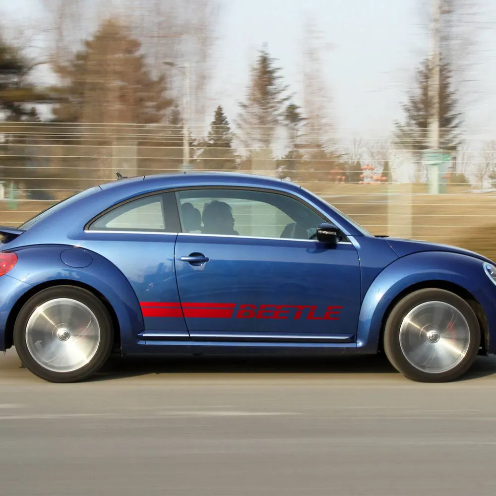 Для VW Beetle для Volkswagen Beetle, стикер для кузова автомобиля, Настраиваемые автомобильные наклейки на дверь, Боковые Полосатые наклейки, наклейка