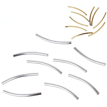 

LNRRABC 50pcs/lot 20/25/30/35mm Tube Elbows Connectors base Jewelry Findings For Bracelets Necklace Diy plastimake hand made