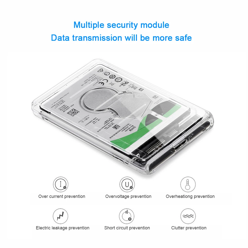 CHIPAL-5Gbps 2.5  HDD ̽, SATA 3.0 to USB 3.0  ϵ ũ ̺, SSD Ŭ ڽ, 2 ׶Ʈ UASP  