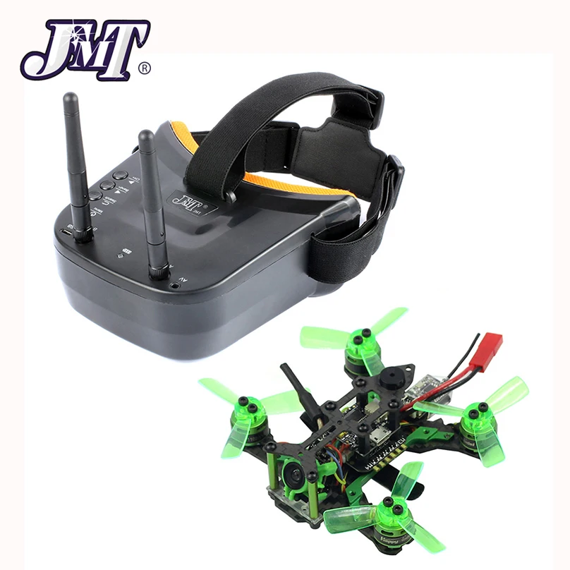 

JMT Mantis85 85mm 5.8G FPV Micro Racing Drone Quadcopter BNF 600TVL Camera VTX & Double Antenna 3 Inch Video Goggles for FLysky