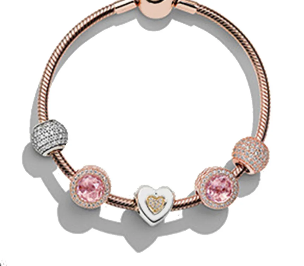 

And Series Diy Jewelry Romantic Shield Bracelets From Vintage Form Of Crystal Heart Charm Bracelets For Women Party At Night