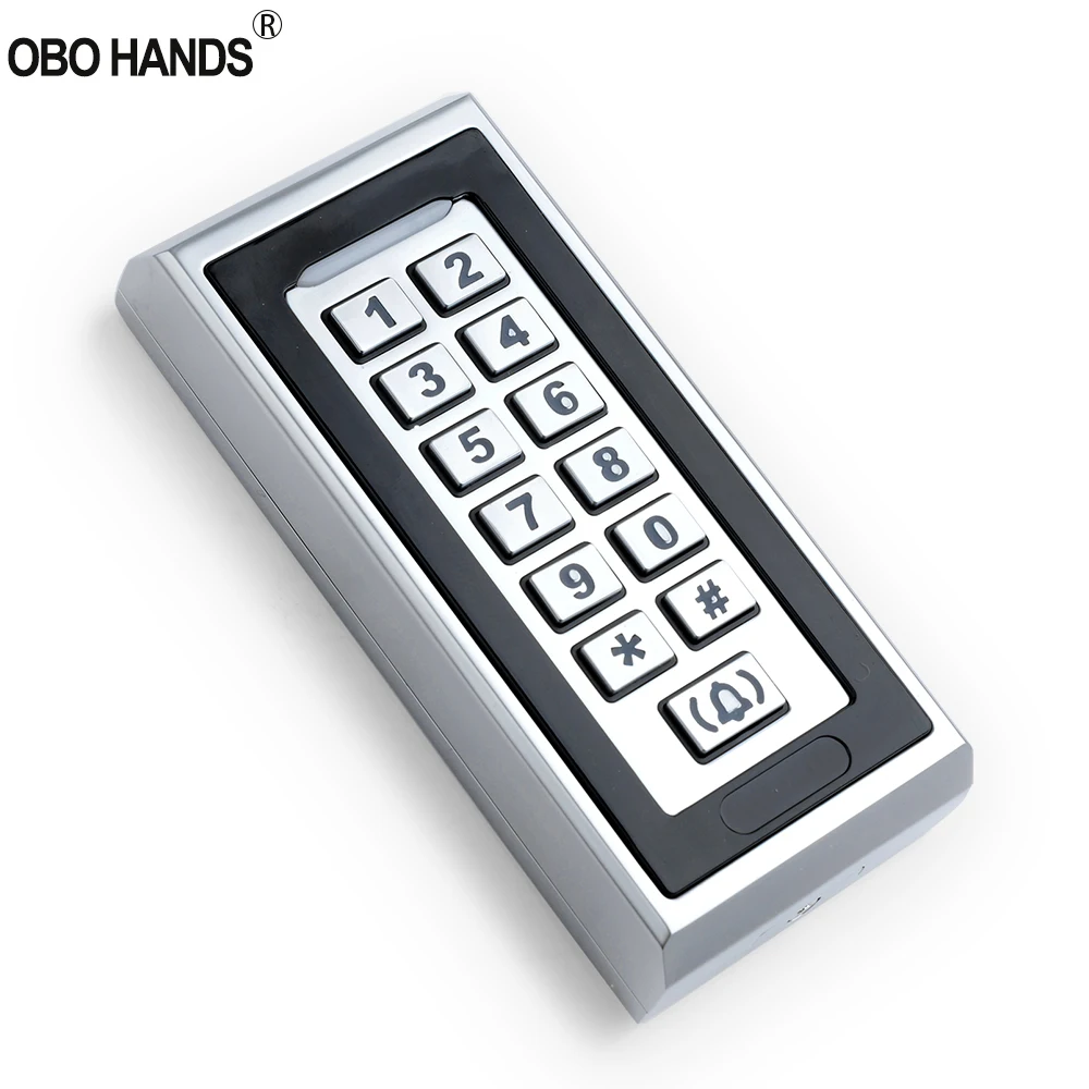 

125KHz RFID Keypad Stand alone Access Controller Board Metal EM Card Reader +10 keyfobs for Home Door Lock System WG26 Data Copy