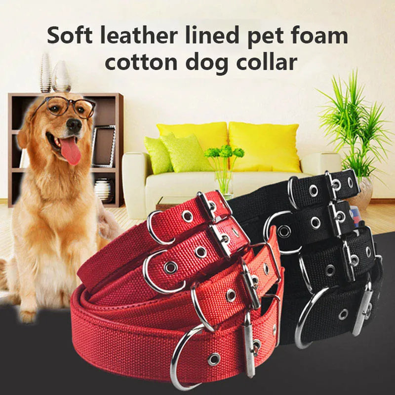 1 Pcs Pet Dog Collar Puppy Pet Adjustable Collar Nylon Foam Soft Dog