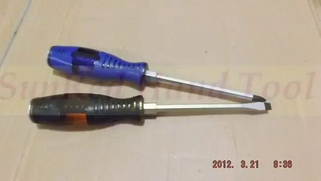 CRV Сталь 2 шт. формовочная пластиковая ручка с прорезями phillips 6*125 отвертка с помощью tang ручной инструмент для ремонта № 20953