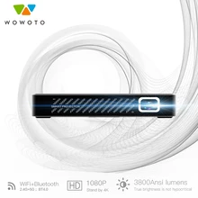 WOWOTO Projector 854*480 Resolution Android Wi-Fi BluetoothLED Portable HD Beamer for Home Cinema Manual focus Optional A5 Pro