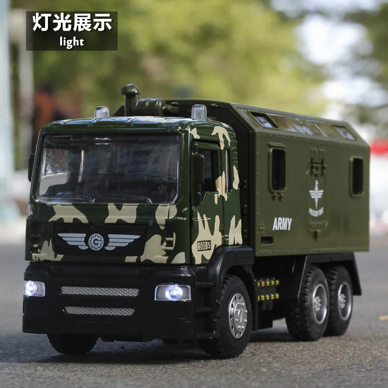 Пожарная машина из сплава военный грузовик Игрушечная модель автомобиля