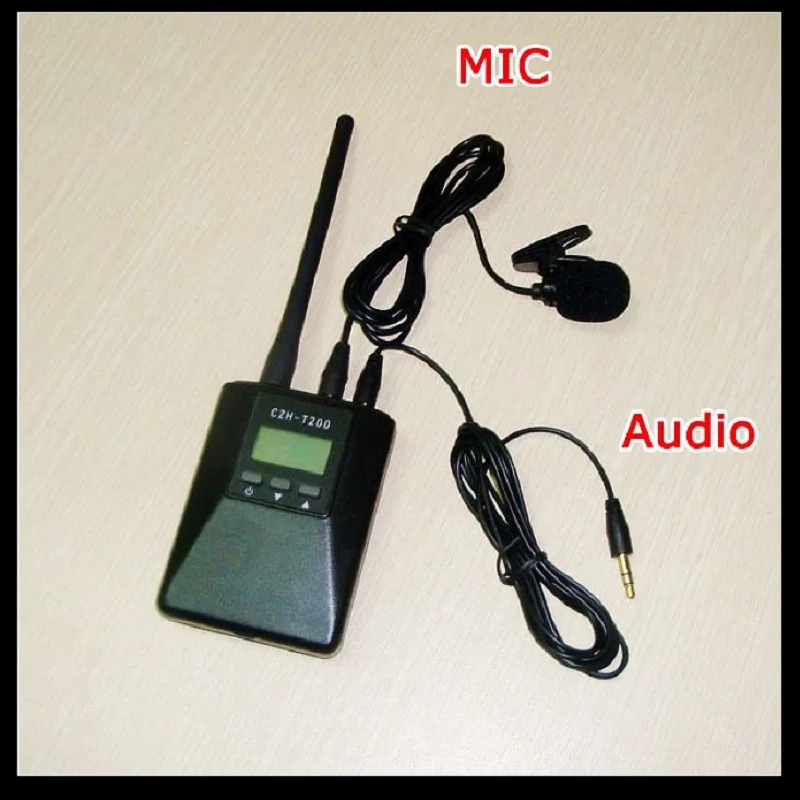 

CZE-T200 Portable 0.2W FM Transmitter Radio Broadcast Stereo Mono Power Adjustable for Tourism Driving School Meeting