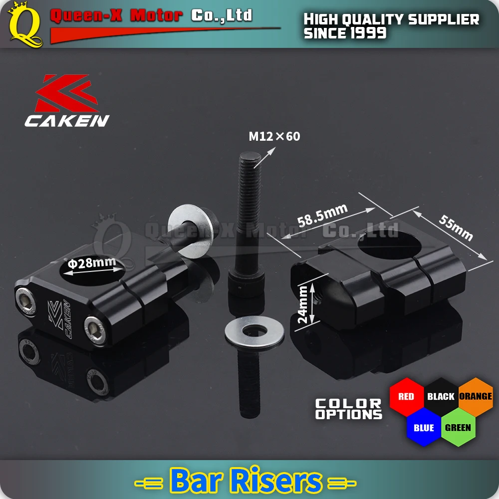 

PRO Caken CNC Alloy 7/8" To 11/8" 28mm M12 Fat Bar Handlebar Riser Clamps Taper Handlebar ATV Motorcycle Dirt Bike Free Shipping