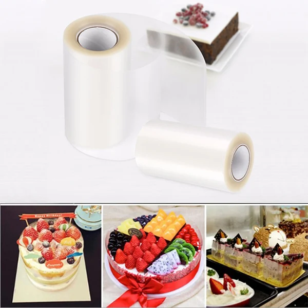 

Mousse Cake Tools Wrapping Tape Cake Collar Roll Packaging 10M Mousse Surrounding Edge Transparent Clear Baking Accessories