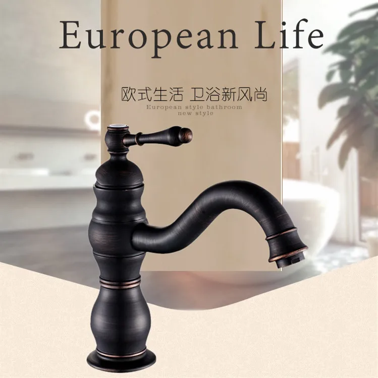 Free shipping Cheap price bathroom mixer tap with bronze basin sink