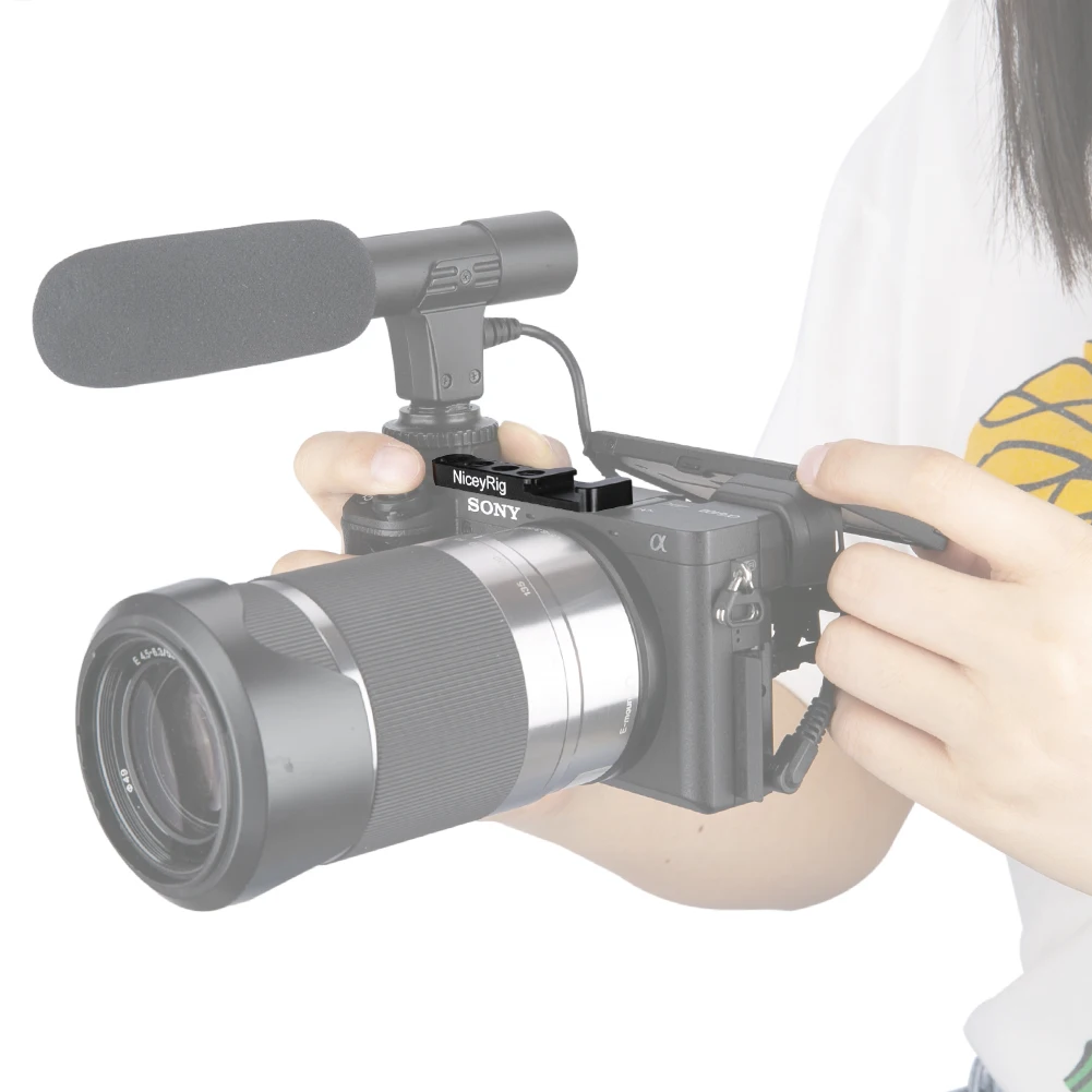 Пластина перемещения холодного башмака Niceyrig для камеры sony A6300/A6400 быстросъемная пластина холодного башмака для крепления микрофона