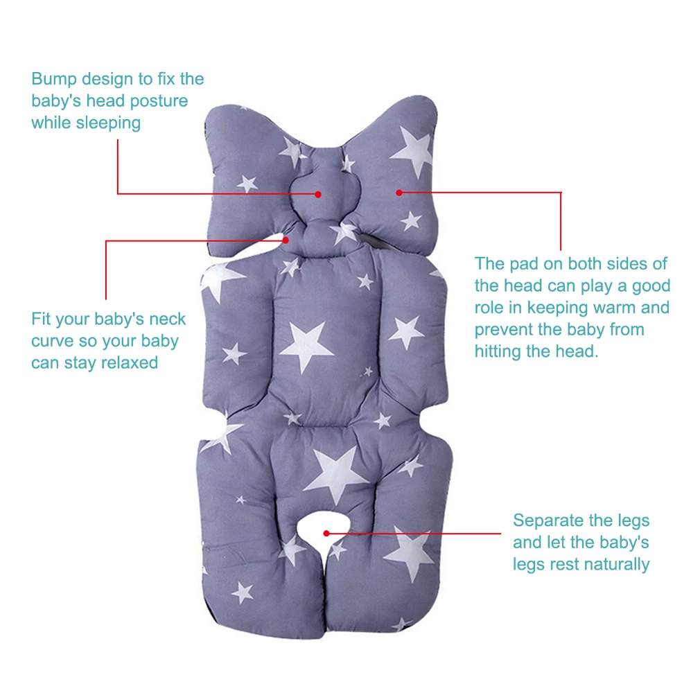 MrY 2019 New Baby Kids Soft Car Seat Stroller Cushion Pad Mat Head Body Support Pillow Baby supplies