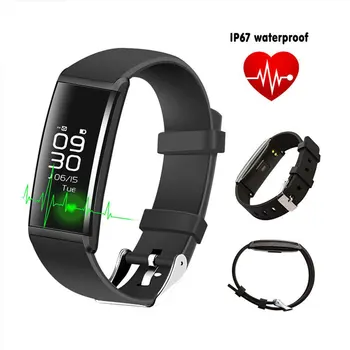 

Smart Wristband Fitness Tracker Bluetooth Waterproof Android&IOS fitness tracker Blood Pressure Oxygen Bracelet silicone strap