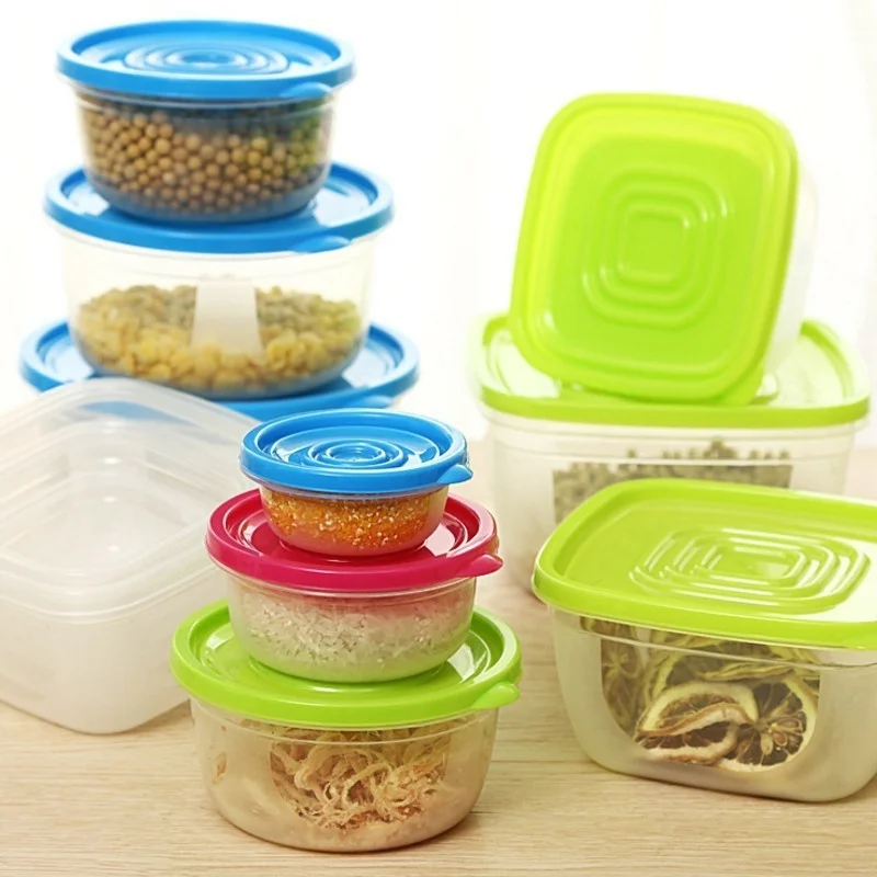 5Pcs/Set Meal Prep Food Containers With Lids Reusable Microwavable Plastic Container Round