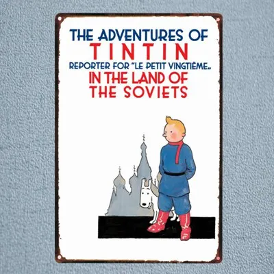 Tintin мультфильм кино жестяная вывеска металлическая пластина железная живопись детская комната настенный бар домашнее искусство Ремесло Декор 30X20 см DU-1078 - Цвет: DU1091