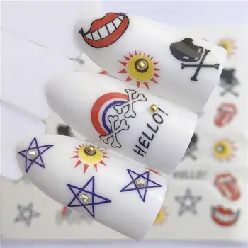

1pcs Stars / Bones / Sun Nail Stickers Water Transfer Decals Decoration Dream Cather Slider For Nail DIY Tips