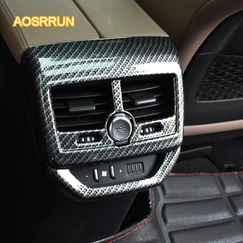 

AOSRRUN The rear air vent of the rear air vent of ABS is bright in the rear air vent Car accessories FOR Peugeot 5008 2017 2018