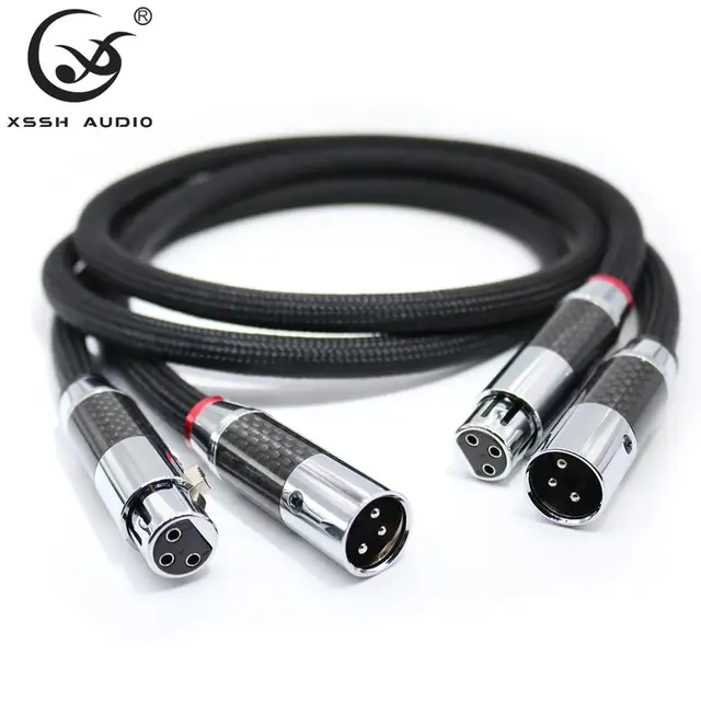 $US $28.98  1 pair 2pcs XSSH Hi-end HIFI FA-220 PVC 2 core Pure Copper OFC PCOCC Female XLR to Male XLR RCA Aud