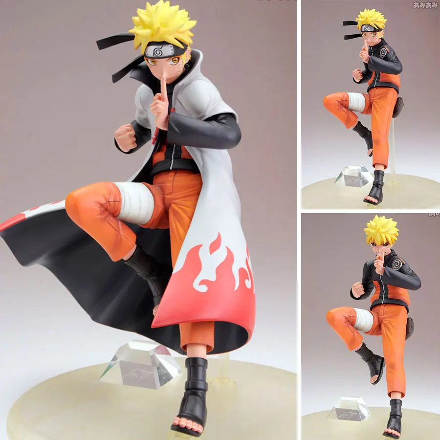 GEM Anime Figure Naruto Shippuden Movable Uzumaki Naruto Pvc Action Figure 16cm Heads Hands Exchange Model Toys Gift