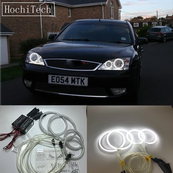 

HochiTech For Ford Mondeo MK3 2001-2007 Ultra Bright Day Light DRL CCFL Angel Eyes Demon Eyes Kit Warm White Halo Ring