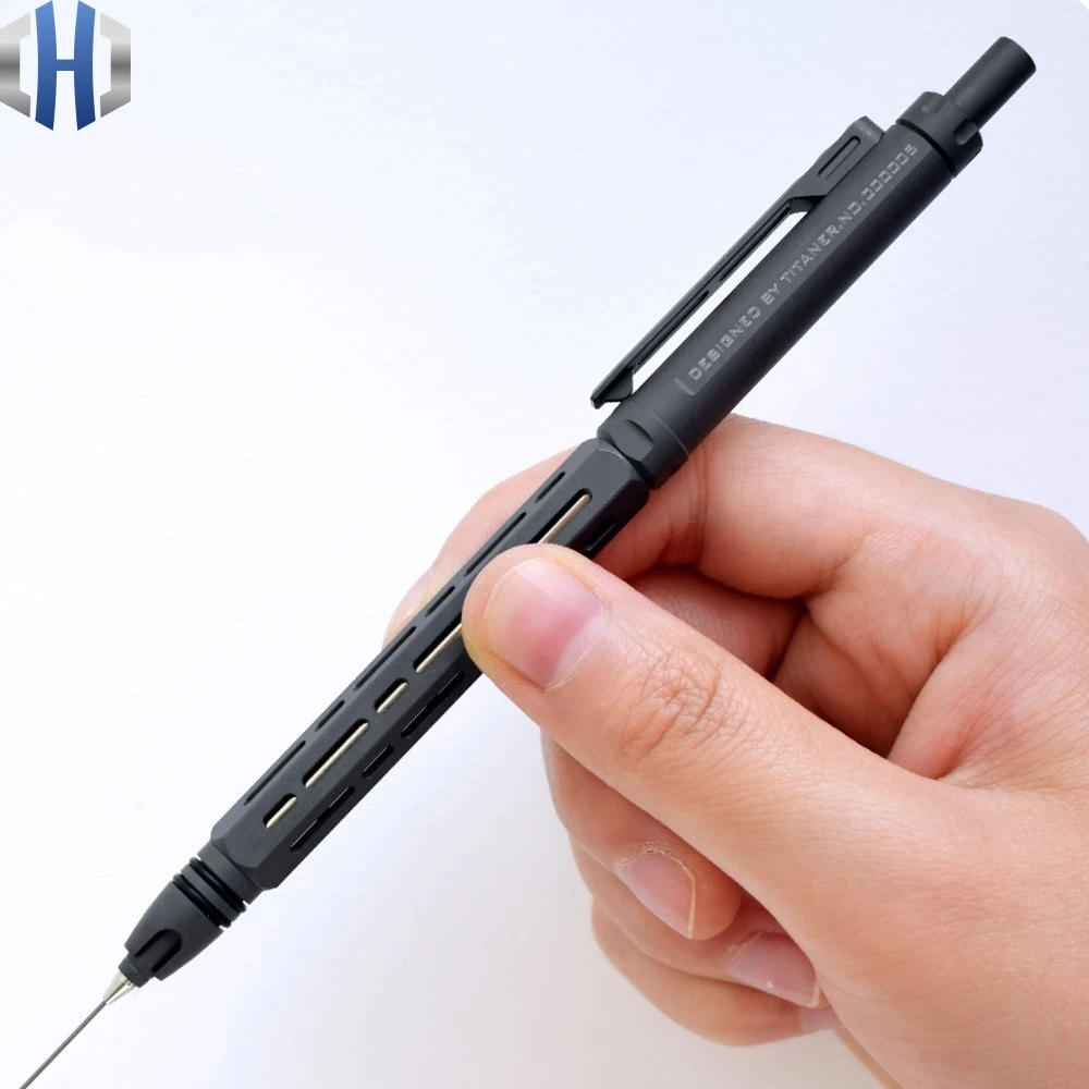 

Presale Titanium Alloy Automatic Pencil Student Continuous Lead 0.5 Low Center Of Gravity Correction Grip 0.7 Drawing EDC