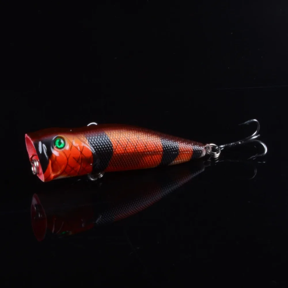 

1pcs Popper Fishing lure Wobblers 7cm 10.4g Floating Crankbait Artificial Hard Bait Poper Pesca Carp Pike Fishing Tackle
