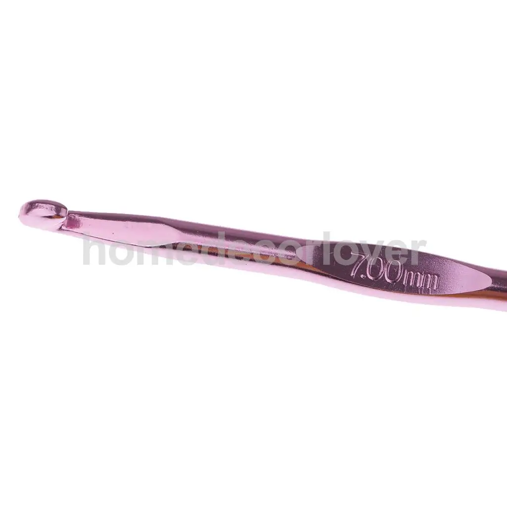 Aluminum Tunisian Afghan Crochet Hook Yarn Knitting Needles Hand Weaving Tool 7/8/10mm 