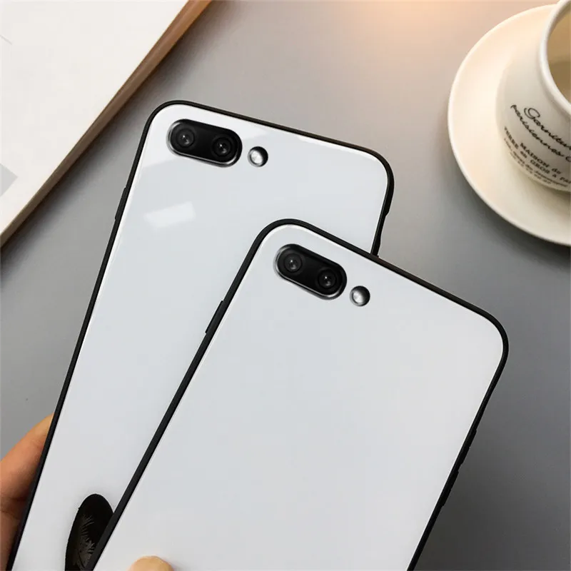 Чехол BONVAN с мультяшным котом для Huawei Honor 9 10 Lite жесткий чехол из закаленного стекла
